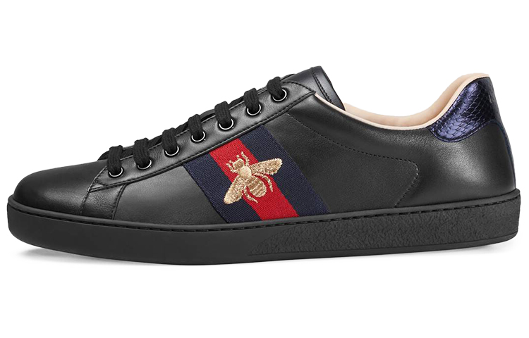 Мужские кеды Gucci ACE (черные) — фото 1