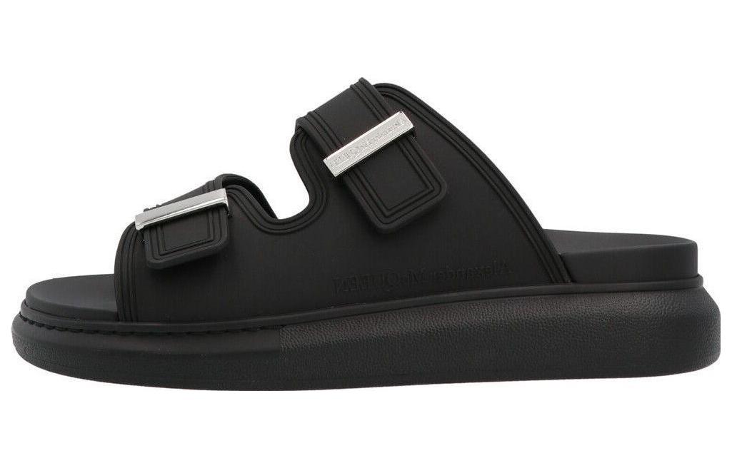 Мужские шлепанцы Alexander McQueen Hybrid (черные)