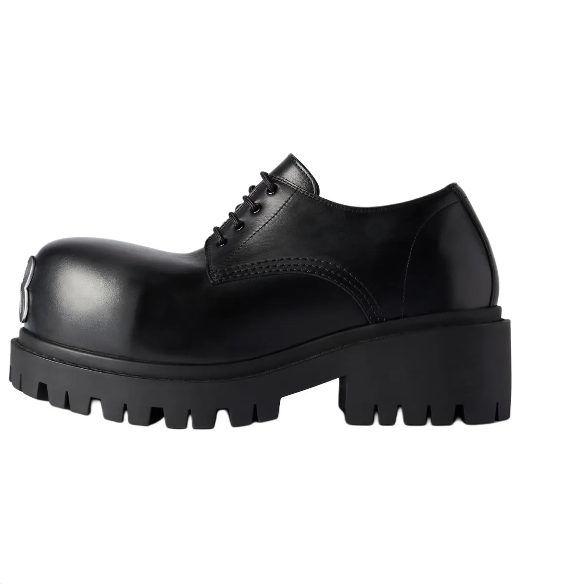 Balenciaga Stomper Cow Leather Casual Shoes Men's Black