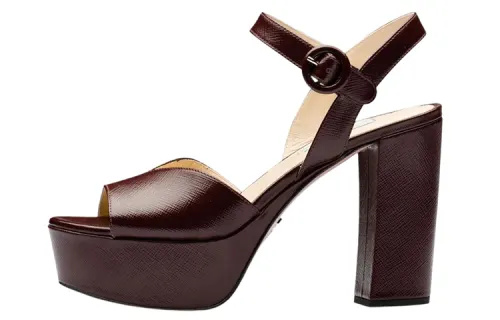 PRADA One Strap Sandals Women's Brown
