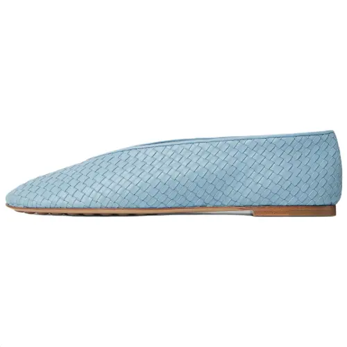 Bottega Veneta Rosa Lambskin Casual Shoes Women's Blue