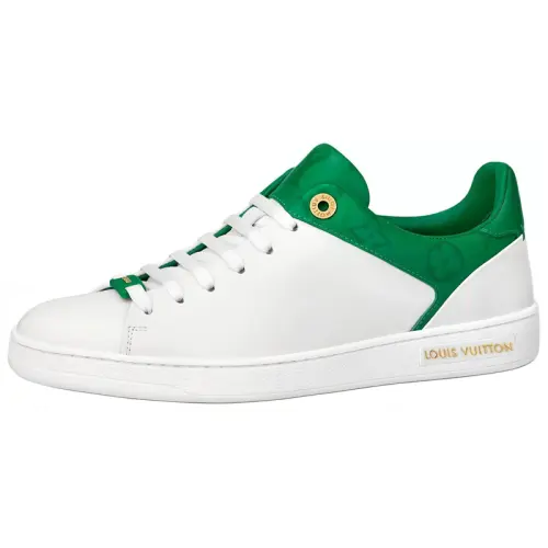 LOUIS VUITTON Frontrow Cow Leather Low top Skateboard Shoes Women's White