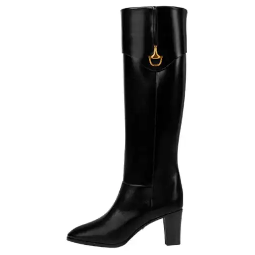 GUCCI Half Horsebit Leather Boots
