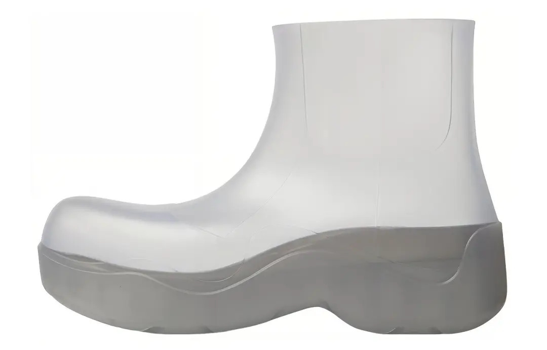 Bottega Veneta Puddle Rain Boots Rubber Fashion Ankle Boots 5.5cm Women's Silver Gray