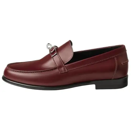 HERMES Destin Calfskin Casual Shoes 3.5cm Women's Hermes Red