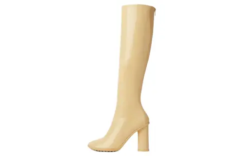 Bottega Veneta Atomic Leather Knee high Boots Women's Rubber Yellow