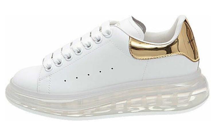 Женские кеды Alexander McQueen (белые с золотым)