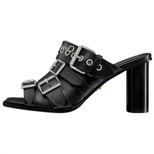 DIOR Slide Slippers 8cm Women's Black