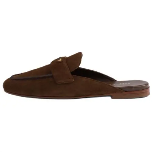 PRADA Closed Toe Slippers Women's Brown