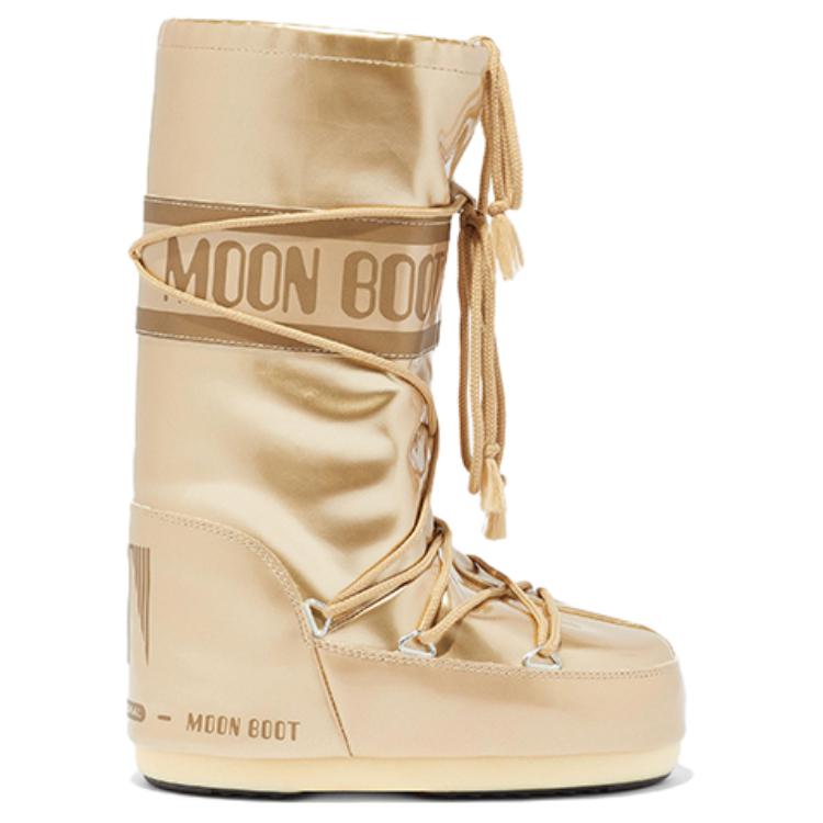Moon Boot Icon Height Increasing Crew Snow Boots Unisex Gold