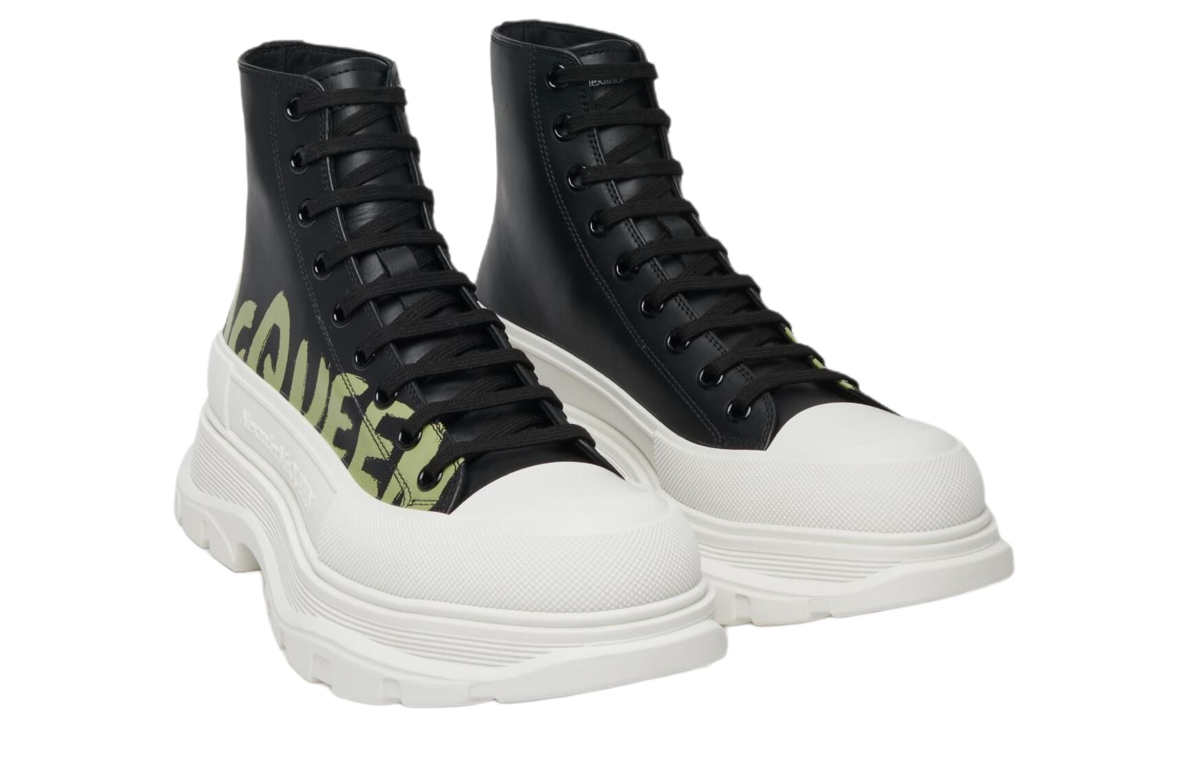 Ботинки Alexander McQueen Tread Slick 4.5cm (черный) — фото 3