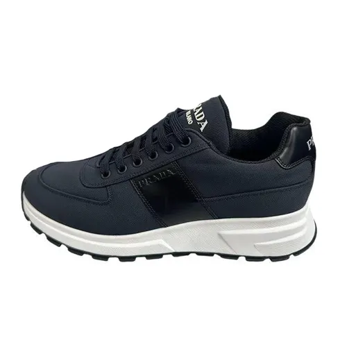 PRADA Low top Casual Shoes Men's Navy Blue