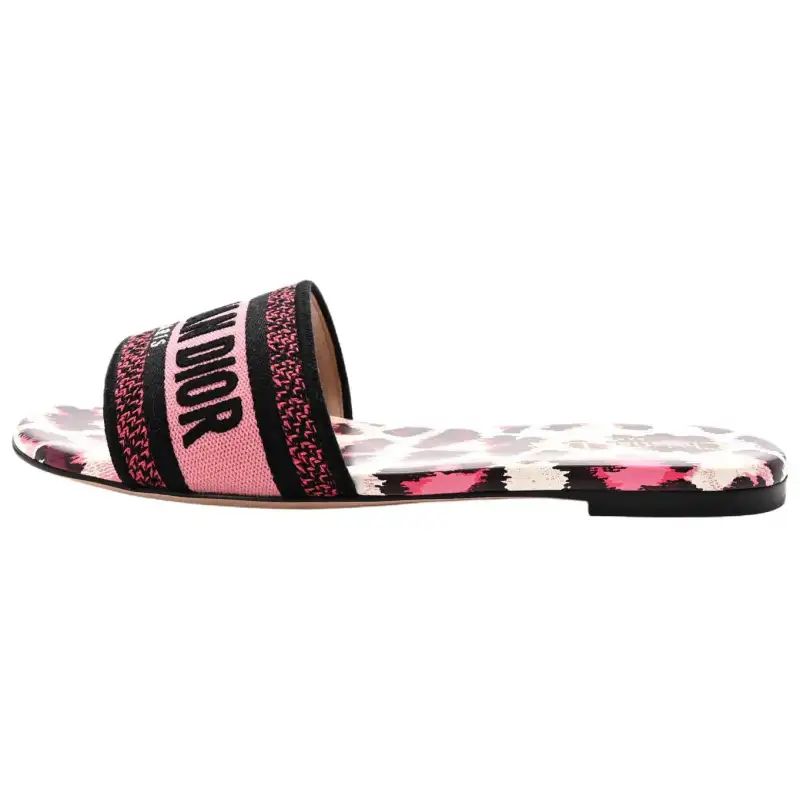 DIOR Dway Rubber Sole Slide Slippers Women's Red