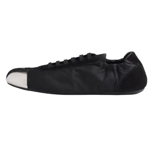 PRADA Re Nylon Collapse Suede Low top Casual Shoes Women's Black