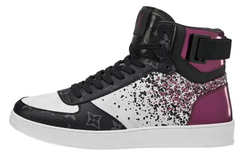 LOUIS VUITTON Rivoli Ankle Sneakers 'Metallic Purple With Black Monogram'