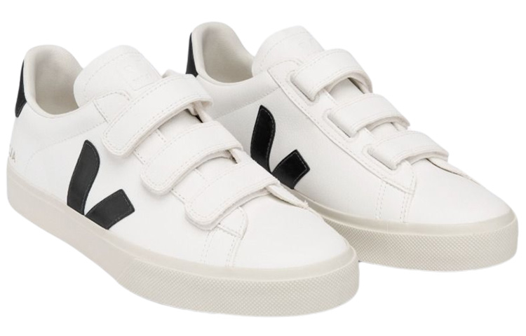VEJA Recife Lace Up Low top Stylish Skateboarding Shoes Unisex White Black
