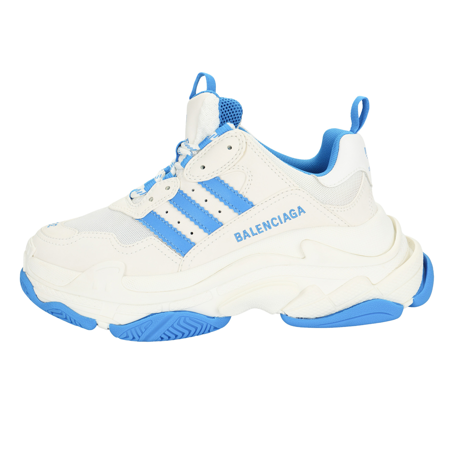 Balenciaga X Adidas Triple S White Blue Women's