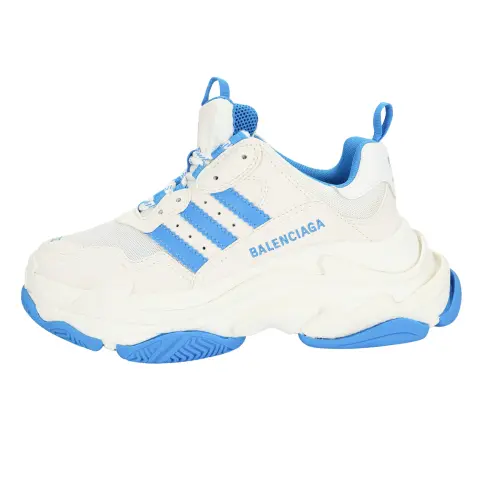 Balenciaga X Adidas Triple S White Blue Women's