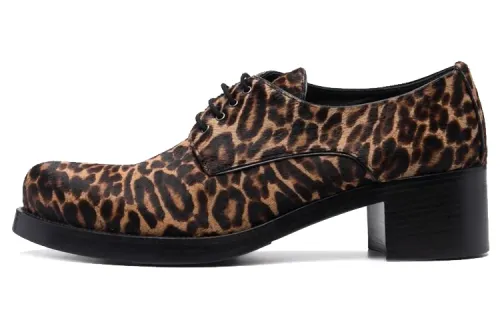 PRADA Cow Leather Women's Casual Shoes Women's Brown
