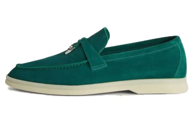 Loro Piana Summer Charms Walk Casual Shoes Women's Forest Leaf Green