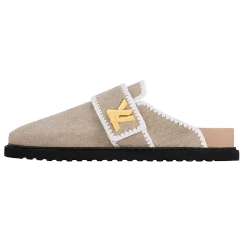 LOUIS VUITTON Cosy Comfort Closed Toe Slippers Women's Beige