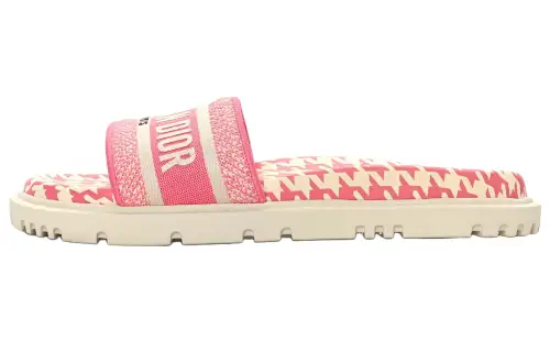DIOR Women's DWay Slide 'Houndstooth - Peony'