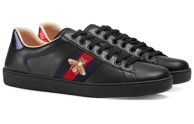 Мужские кеды Gucci ACE (черные) — фото 2