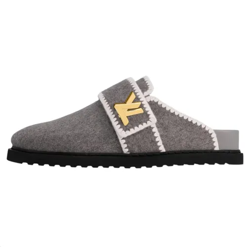 LOUIS VUITTON Cosy Comfort Closed Toe Slippers Women's Gray