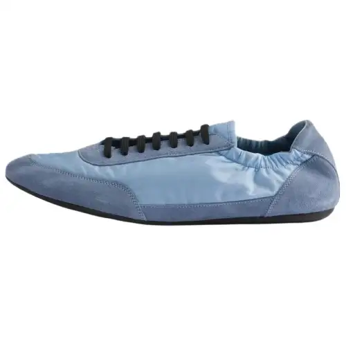 PRADA Collapse Re Nylon Low top Casual Shoes Men's Light Blue
