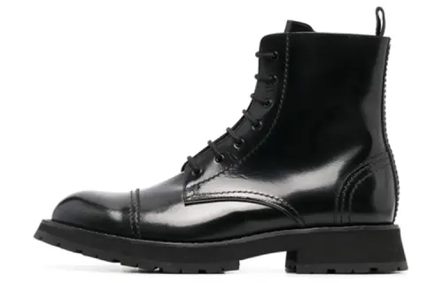 Alexander McQueen Lace Up Ankle Boots