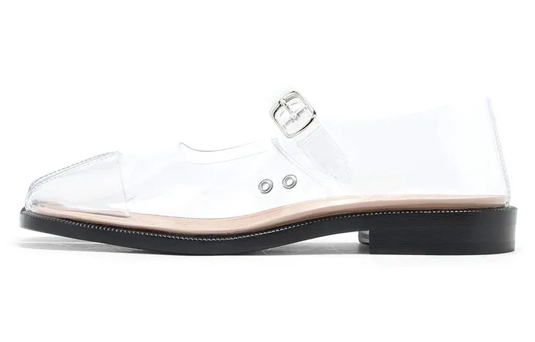 Maison Margiela Tabi Flat Stylish Skateboarding Shoes Women's Clear White