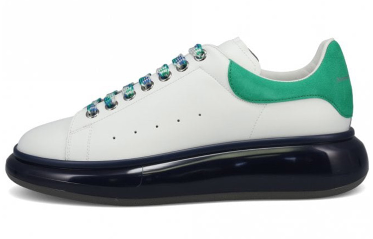 Мужские кеды Alexander McQueen Oversized Sneaker (бело-зеленые)
