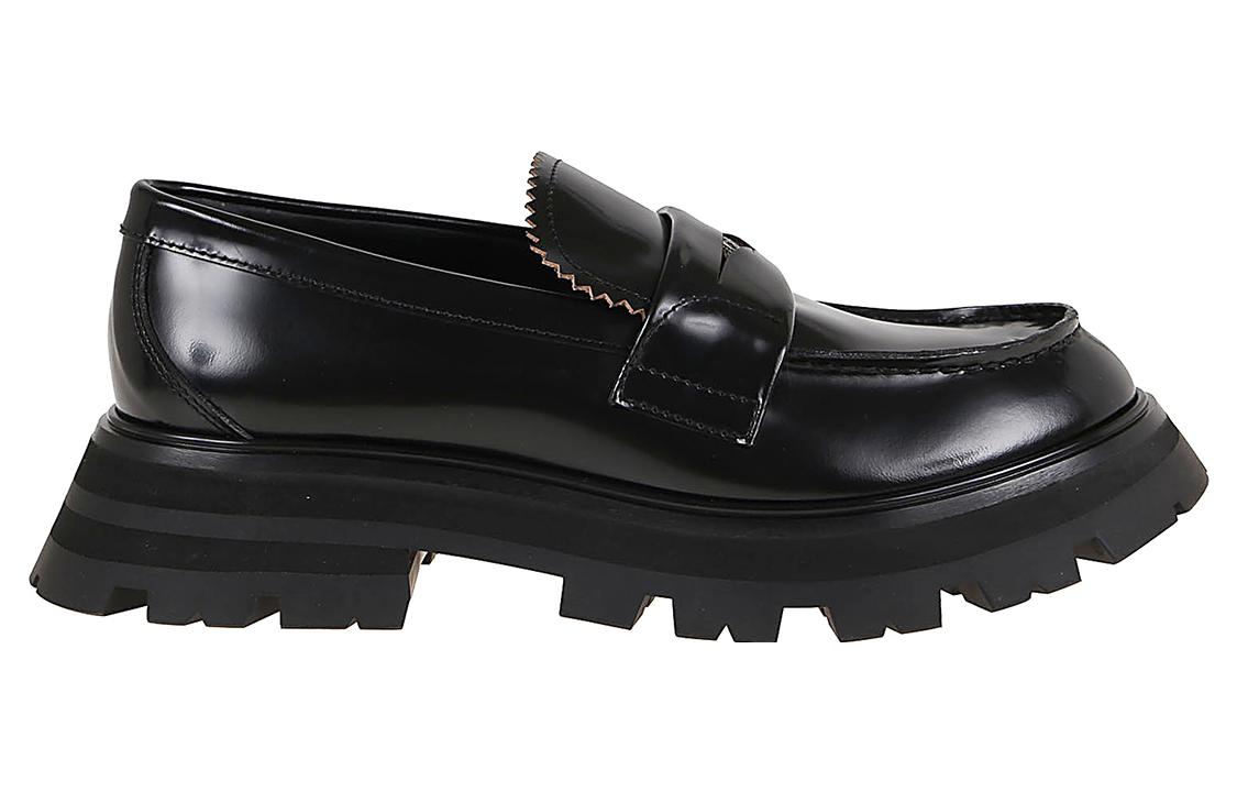 Alexander McQueen Wander Leather Loafers 'Core Black' Women's