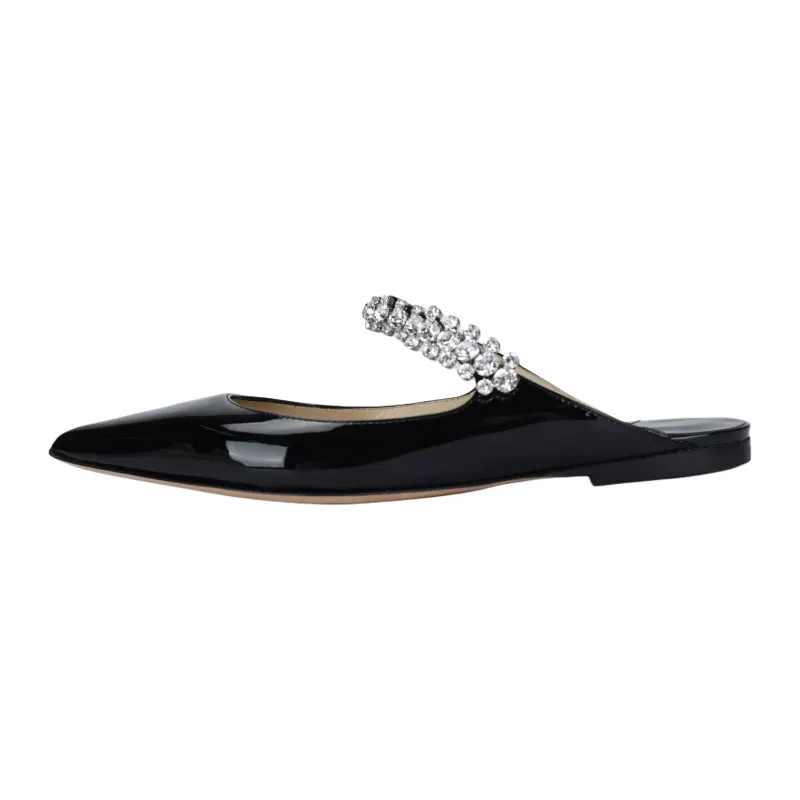 Jimmy Choo Bing Crystal-embellished Pointed Flats