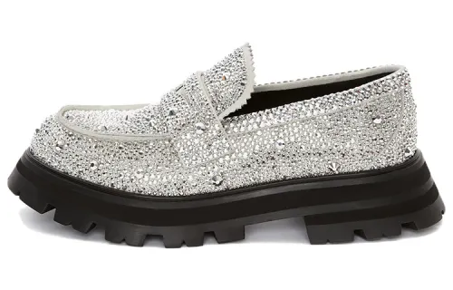 Alexander McQueen Alexander McQueen Wander Leather Comfortable and Versatile Platform Shoes Women's Ivory