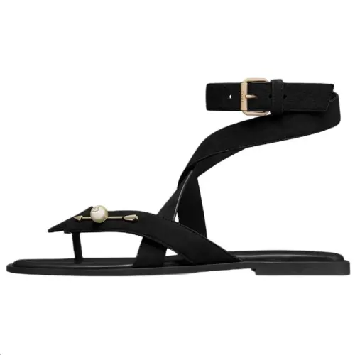 DIOR D Vinity One Strap Sandals Women's Black