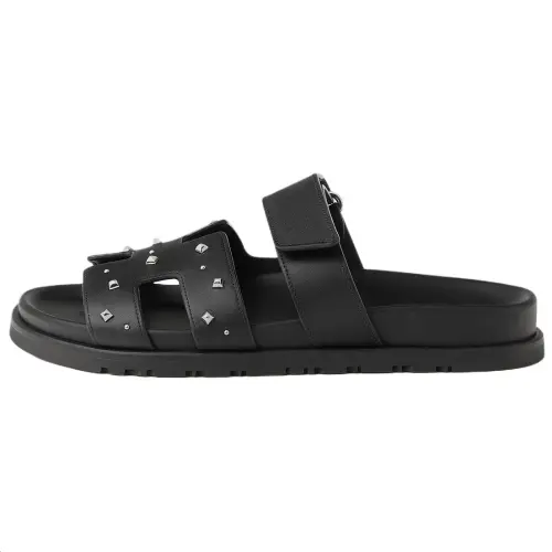 HERMES Chypre Slide Slippers Women's Black
