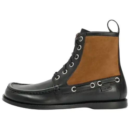 LOEWE Campo Suede Ankle Boots 1CM Men's Brown