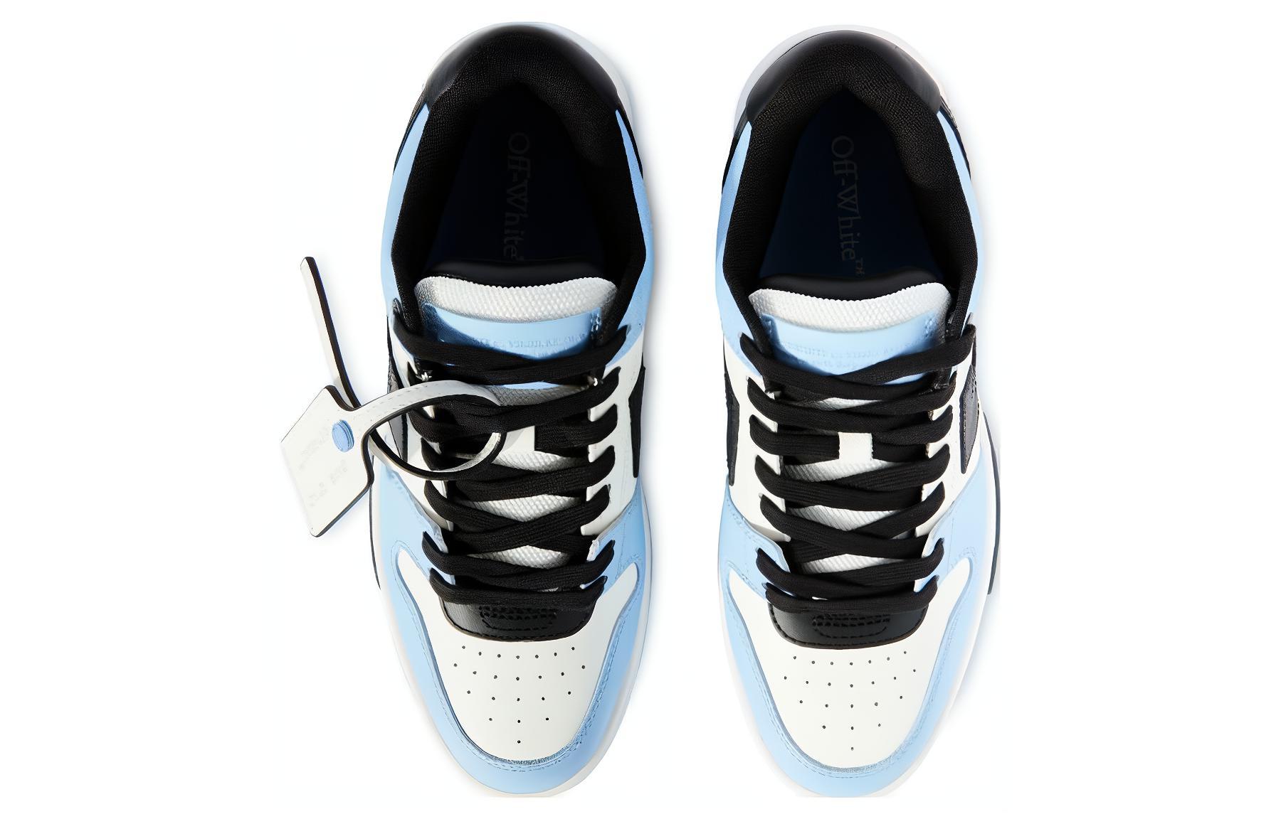 OFF WHITE Out Of Office Ooo Low Tops Light Blue Black Women's
