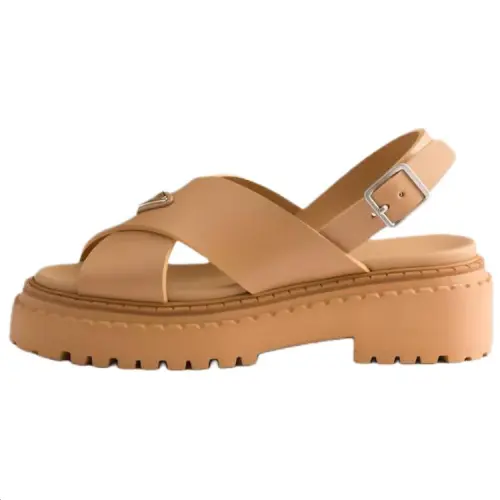 PRADA One Strap Sandals 5.5cm Women's Brown
