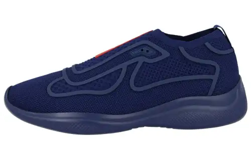 PRADA Fabric Low top Casual Shoes Men's Blue
