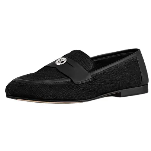 LOUIS VUITTON Soho Suede Casual Shoes Women's Black