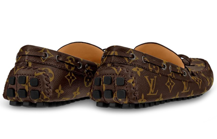LOUIS VUITTON Arizona Moccasin Shoes 'Brown Logo Monogram'