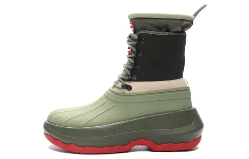 KENZO Leather Ankle Boots Men's Khaki