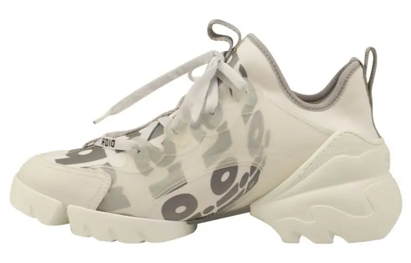 DIOR D Connect Low top Casual Shoes Women's White Gray