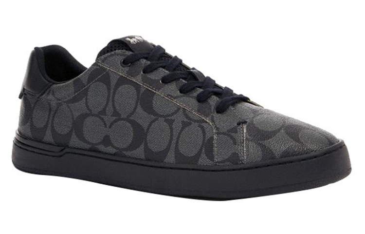 COACH Canvas Low top Stylish Skateboarding Shoes Men's Black