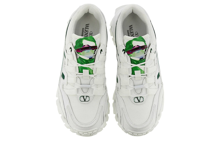 Мужские кроссовки Valentino Climbers (бело-зеленый) — фото 4