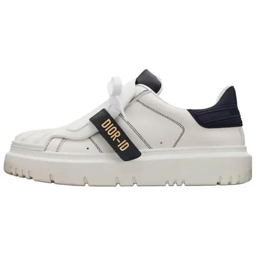 DIOR ID Shell Shoes Comfortable Low top Stylish Skateboarding Shoes Women's White Blue