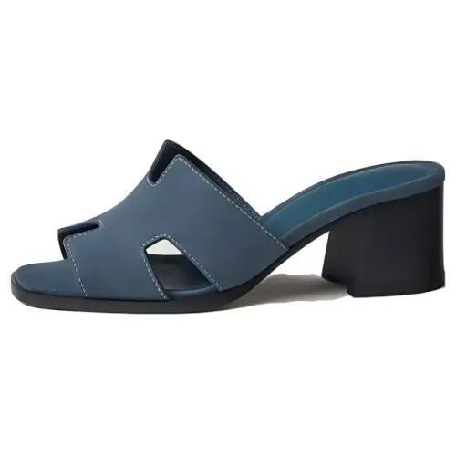 HERMES Helia Slide Slippers Women's Blue
