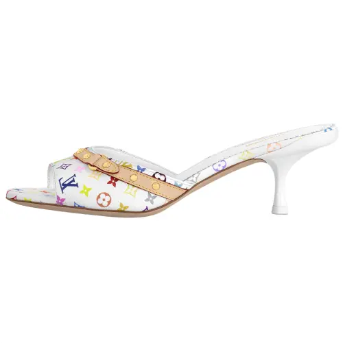 LOUIS VUITTON x Takashi Murakami 6AM Slide Slippers Women's White